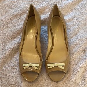 Kate Spade Women's Tan Peep Toe Heels